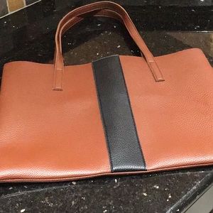 Faux leather satchel by Vince Camuto.
